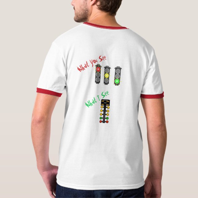 T-shirt Chemise de la sonnerie des hommes - emballage (Dos)