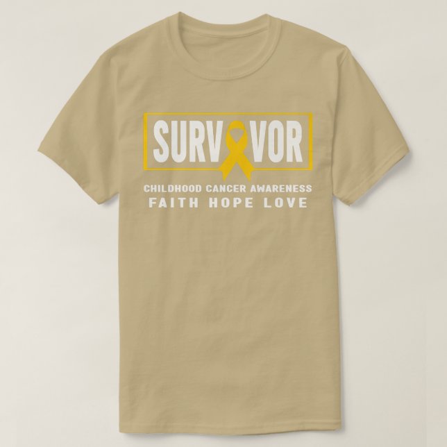 T-shirt Chemise de la survivante du cancer de l'enfant - C (Design devant)