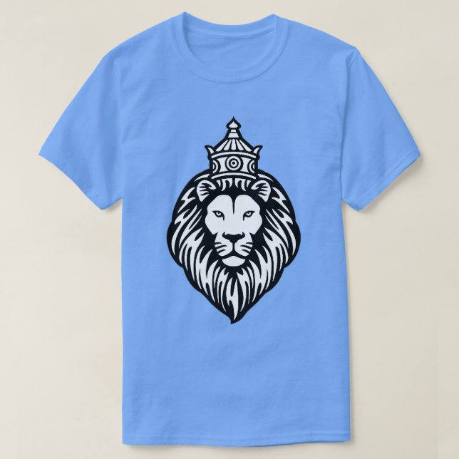 T-shirt Chemise de la tête de lion Roi Lion Chat Face Tee  (Design devant)