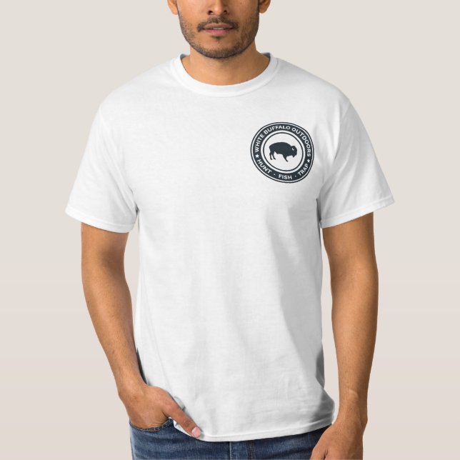 T-shirt Chemise de la valeur de Buffalo des hommes blancs (Devant)