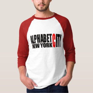 T-shirt Chemise de la ville NYC de l'alphabet U59