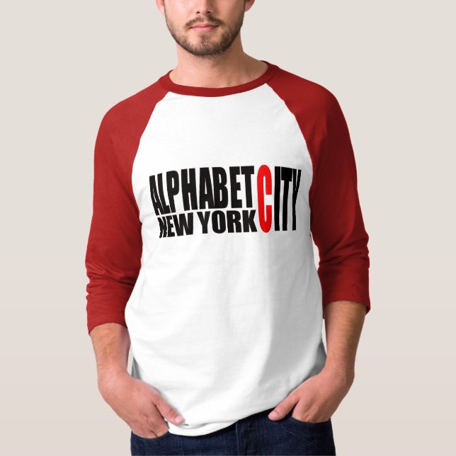 T-shirt Chemise de la ville NYC de l'alphabet U59 (Devant)