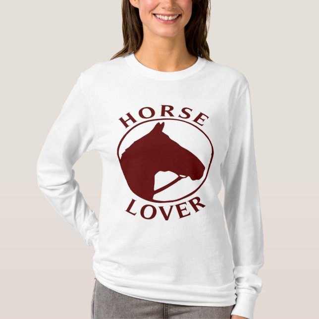 T-SHIRT CHEMISE DE L'AMANT LONGSLEEVE DE CHEVAL DE DAMES (Devant)