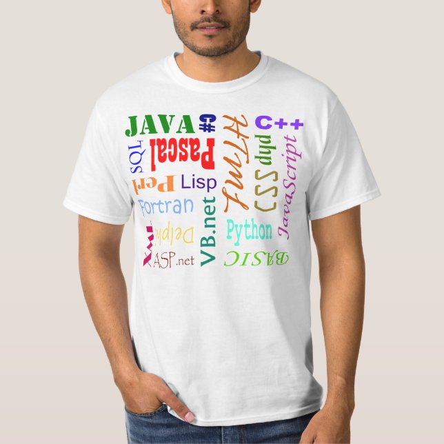 T-shirt Chemise de langage de programmation (Devant)