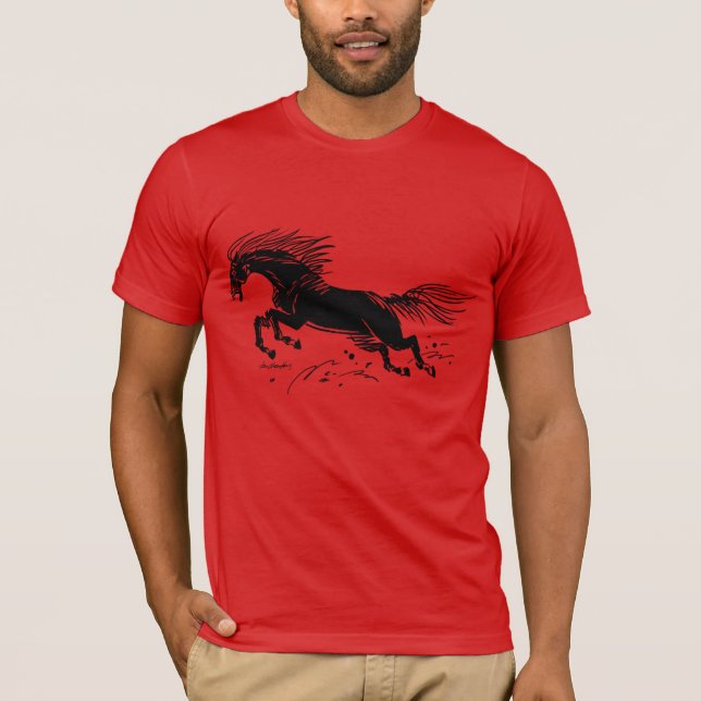 T-shirt Chemise de l'année du cheval de feu (Devant)