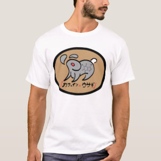 T-shirt Chemise de lapin de caféine - grand logo