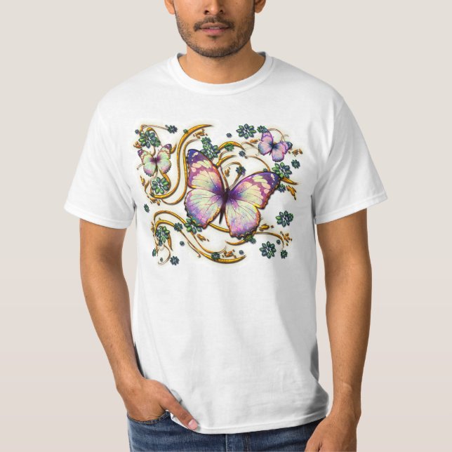 T-shirt Chemise de l'art 6A de papillon (Devant)