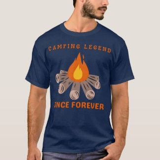 T-shirt chemise de légende de camping depuis toujours rétr