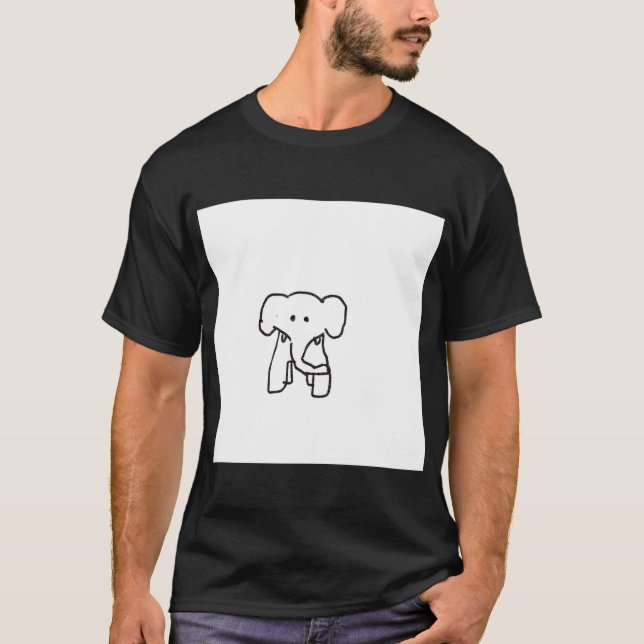 T-shirt chemise de l'éléphant des hommes (Devant)