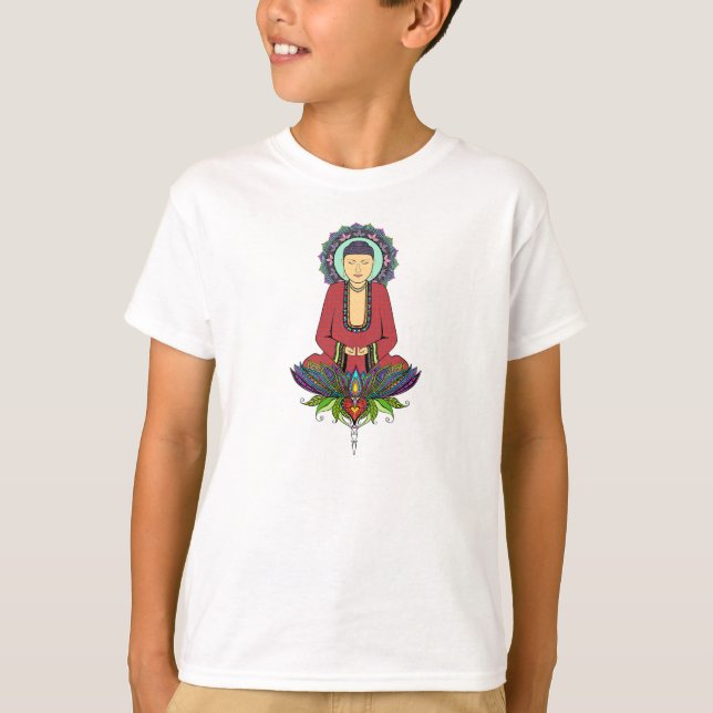 T-shirt Chemise de l'enfant Bouddha électrique (Devant)