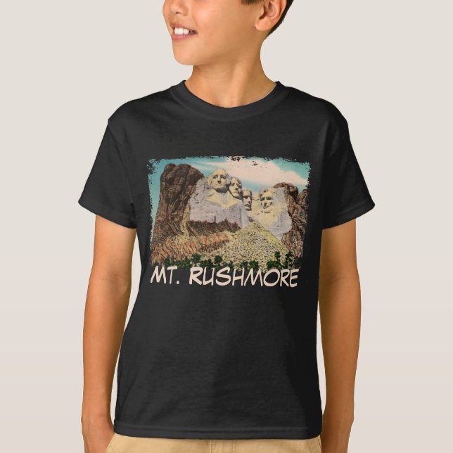 T-shirt Chemise de l'enfant peinte Mt. Rushmore (Devant)