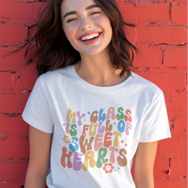 T-shirt Chemise de l'enseignant, ma classe remplie de coeu (Créateur téléchargé)