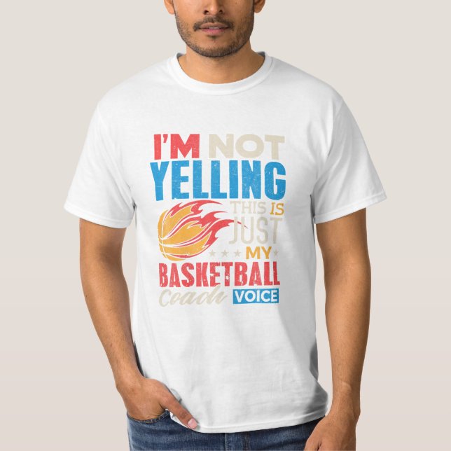 T-shirt Chemise de l'entraîneur de basket (Devant)