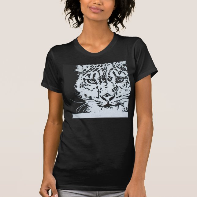 T-shirt Chemise de léopard de neige (Devant)