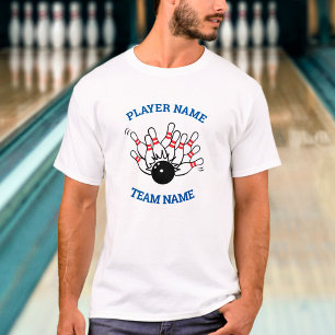 T-shirt Chemise de l'équipe de bowling - Logo de la grève 