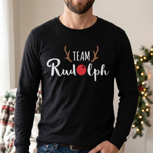 T-shirt Chemise de l'équipe de Noël Rudolph - bois de renn