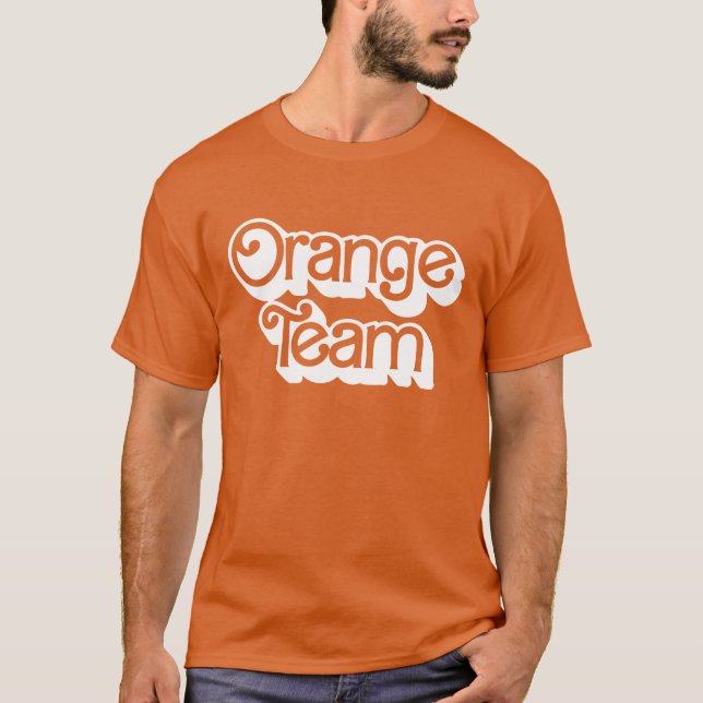 T-shirt Chemise de l'équipe orange de guerre couleur (Devant)