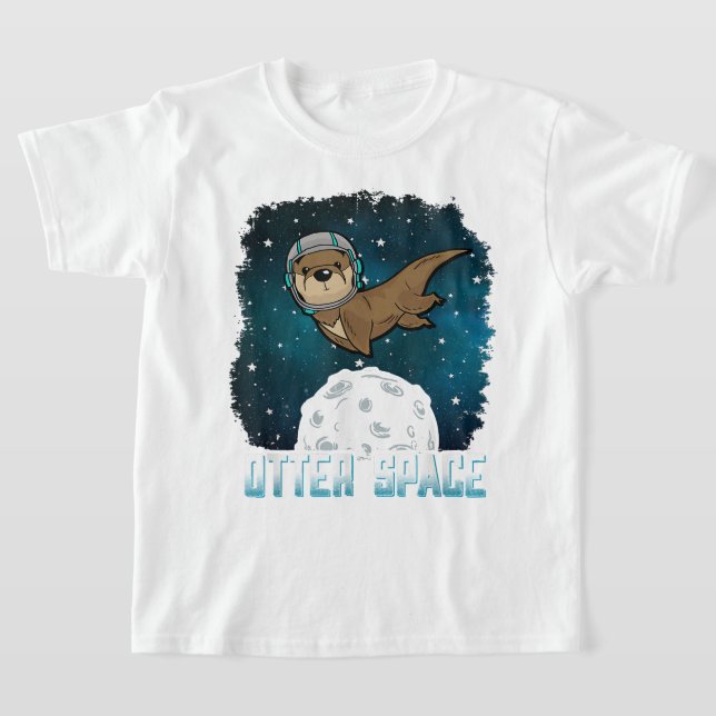 T-shirt Chemise de l'espace Otter, drôle animal de l'espac (Poser)