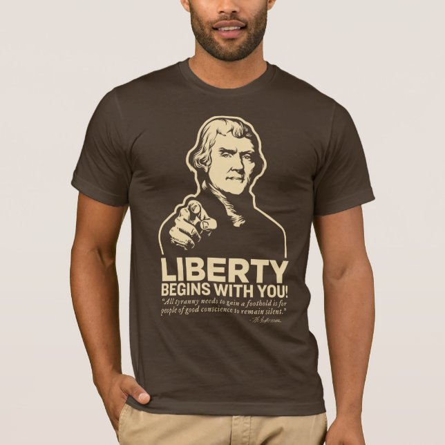 T-shirt Chemise de liberté de Jefferson (Devant)