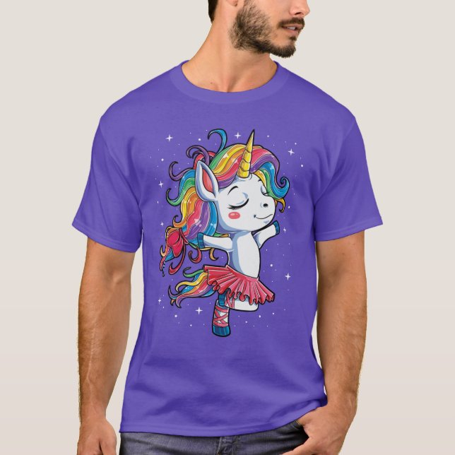 T-shirt Chemise de licorne danseuse de ballet Filles Arc-e (Devant)