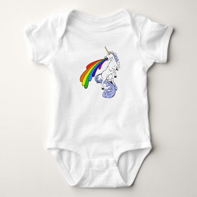 T-shirt Chemise de licorne d'arc-en-ciel (Devant)