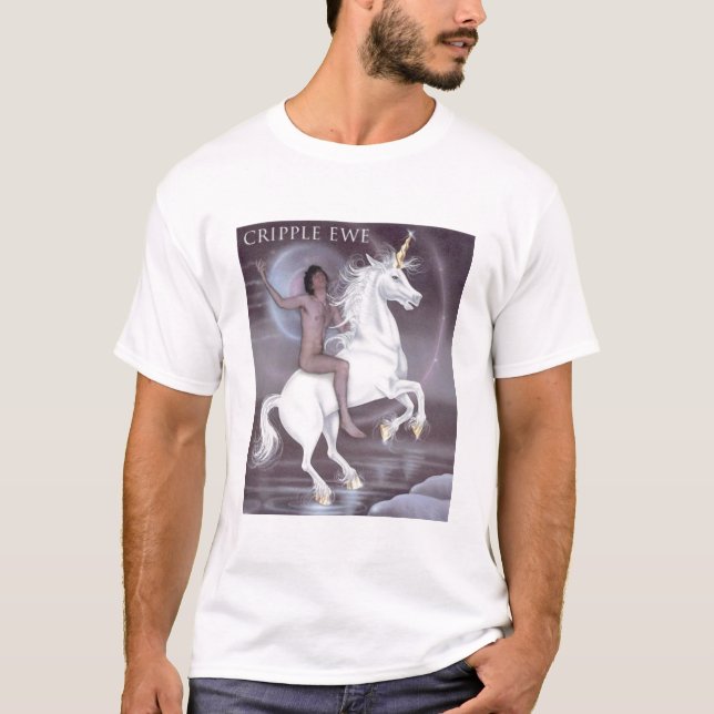 T-shirt Chemise de licorne de cavalier de licorne (Devant)