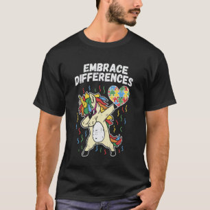 T-shirt Chemise de licorne de Dabbing de l'autisme A diffé