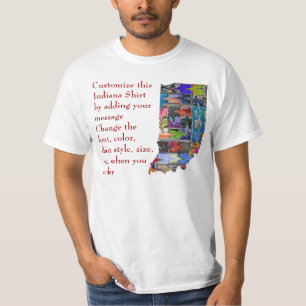 T-shirt Chemise de l'Indiana - coutume avec l'élection ou
