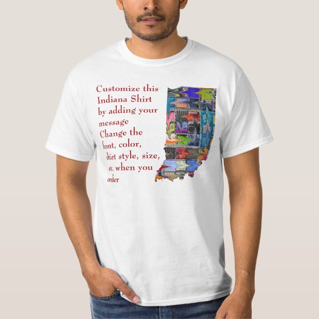 T-shirt Chemise de l'Indiana - coutume avec l'élection ou (Devant)