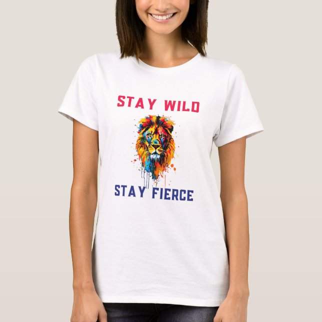 T-shirt chemise de lion (Devant)