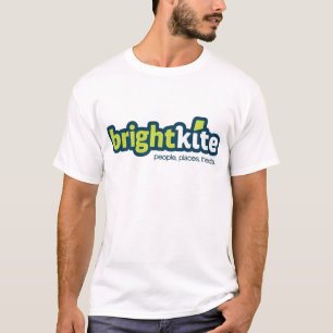 T-shirt chemise de logo de Brightkite.com - avec le