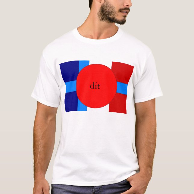 T-shirt chemise de logo de dit (Devant)