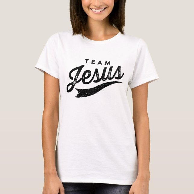 T-shirt Chemise de logo de Jésus d'équipe (Devant)
