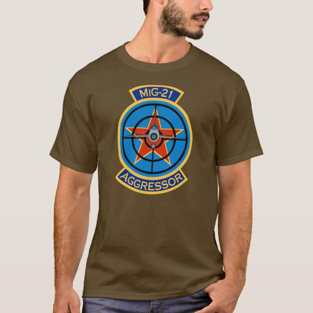 T-shirt Chemise de logo de l'agresseur MiG-21 (Devant)