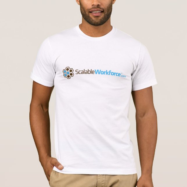 T-shirt chemise de logo de ScalableWorkforce.com (Devant)