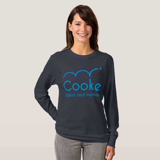 T-shirt Chemise de Long-Douille de Cooke des FEMMES, (Devant entier)