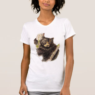 T-shirt Chemise de l'ours noir T animal