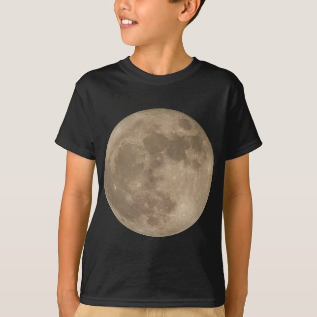 T-shirt Chemise de lune pour enfant Pleine lune de lune Je (Devant)