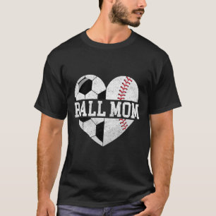 T-shirt Chemise de Maman de Ballon Cœur Drôle Football Mam