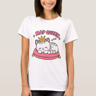 T-shirt Chemise de maman de chat reine de la sieste | Chat