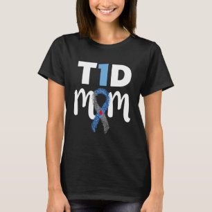 T-shirt Chemise de maman de diabète de type 1 - conscienc