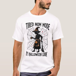 T-shirt Chemise de maman d'Halloween Costume fatigué Graph