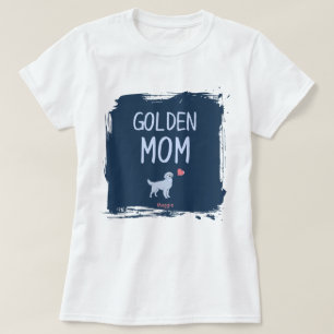 T-shirt Chemise de maman Golden Retriever avec nom personn