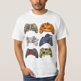 T-shirt Chemise de manette de jeu zombie, chemise de joueu