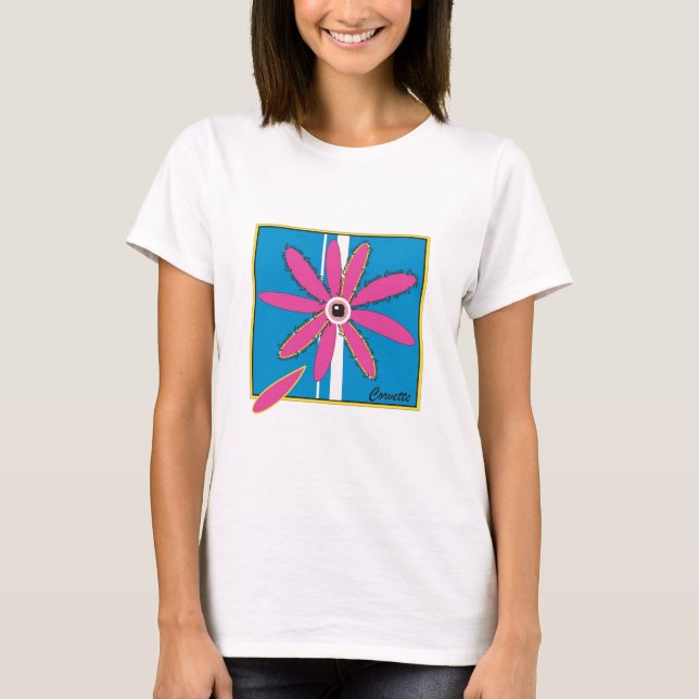 T-shirt Chemise de marguerite de Corvette (Devant)
