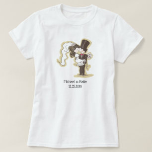 T-shirt Chemise de mariage mariée & marié