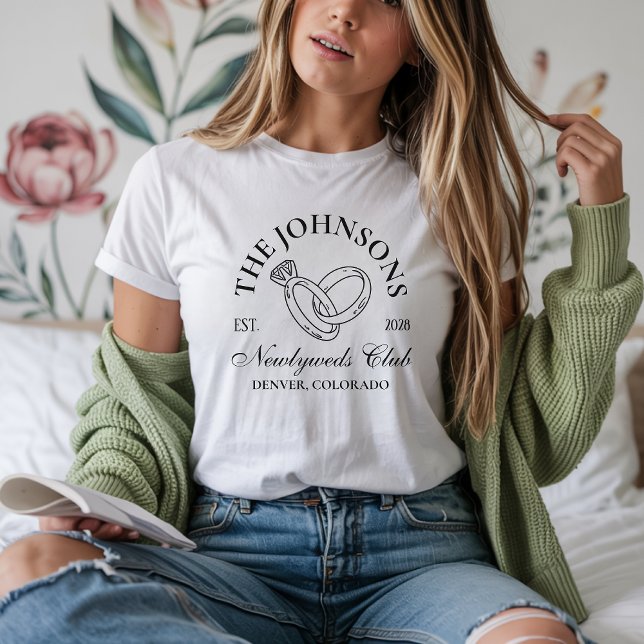 T-shirt Chemise de Mariage Personnalisée, Mariée Correspon (newlyweds club shirt, honeymoon shirts for couples, custom newlywed tees, bride and groom shirts,)