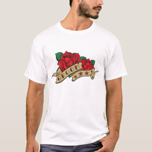 T-shirt Chemise de marié de rose de tatouage