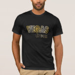 T-shirt Chemise de marié de Vegas<br><div class="desc">L'or chic et le chapiteau noir de célébrité dénomment la pièce en t de Las Vegas pour le marié qui aime party à Vegas !  Plus de styles de chemise disponibles.   T-shirts disponible pour la partie nuptiale de totalité.</div>