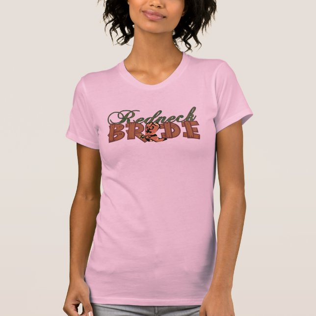 T-shirt Chemise de mariée Redneck (Devant)